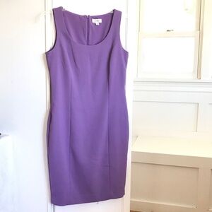 TAHARI Sleeveless Shift Midi Dress Arthur S. Levine Scoop Neck Women’s Size 8